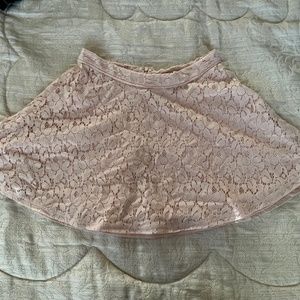 Light Pink Floral Lace Skirt